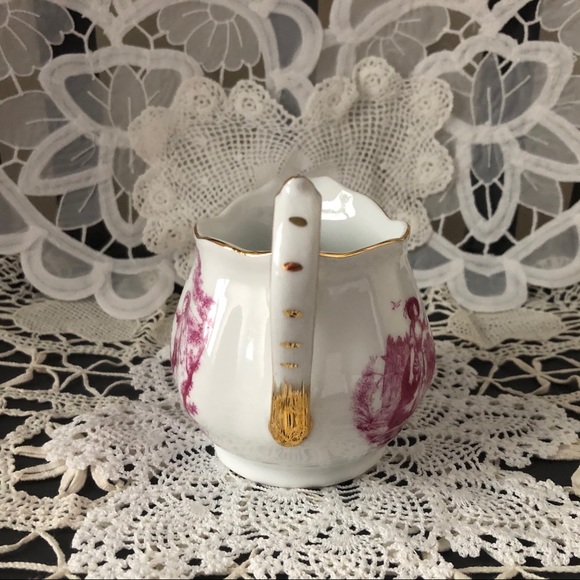 Fielder Keepsakes Pink Toile Creamer and Sugar - Picture 13 of 14